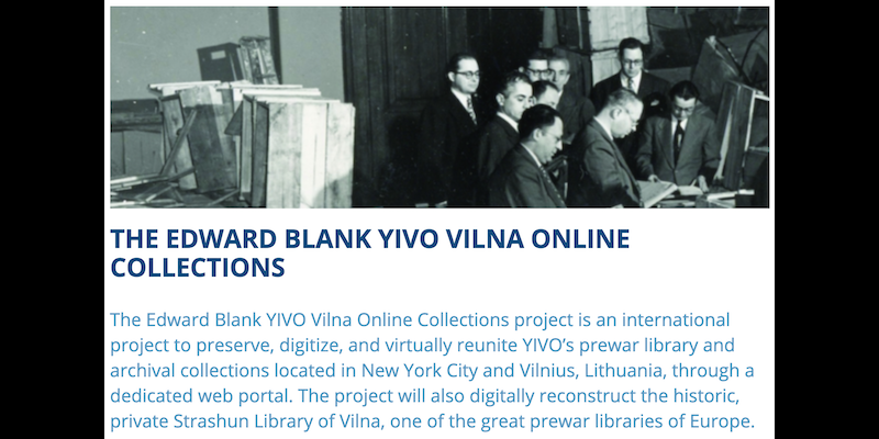 YIVO Vilna Collections Project