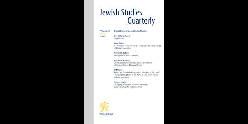 Jewish Studies Quarterly - Digital Humanities