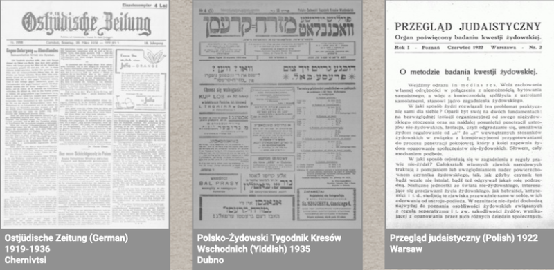 Interwar Jewish press of Galicia, Volhynia and Bukovina 